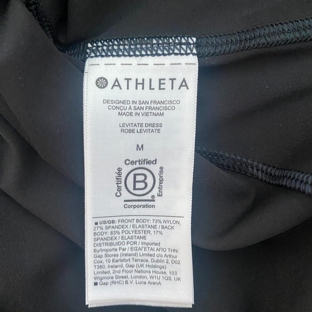 NWT Athleta Levitate Dress_Black_Size M - Picture 8 of 10
